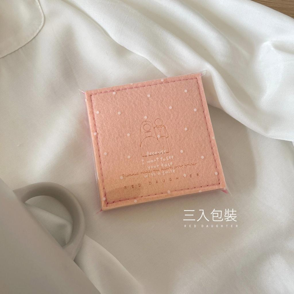 紅女兒［原創設計婚禮］ 杯墊 毛氈杯墊 杯墊組 小杯墊 桌上禮 婚禮小物 結婚禮物 婚禮小禮物 red daughter-細節圖2