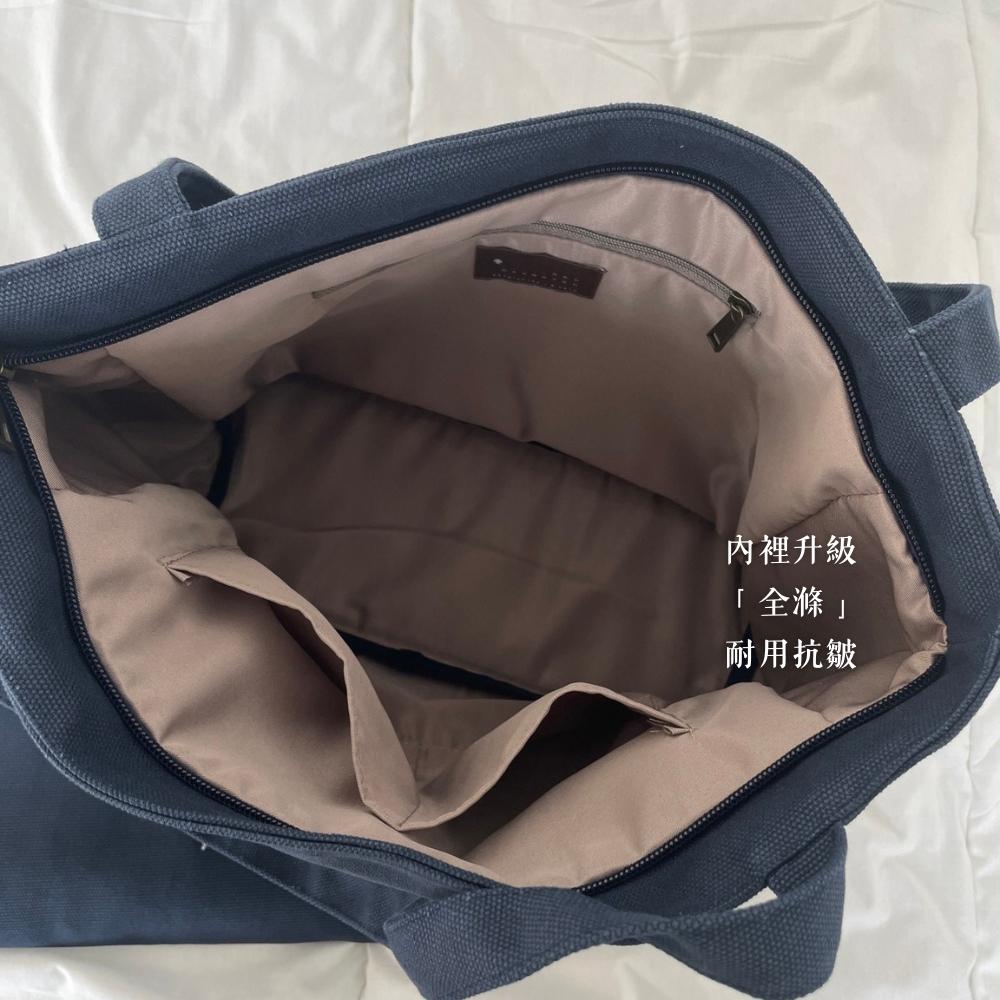 紅女兒〔獨家剪裁厚包〕肩背帆布包 拉鍊帆布包 厚磅帆布包 帆布包 帆布側背包 肩背包 肩包 側背包 厚帆布包 大帆布包-細節圖9