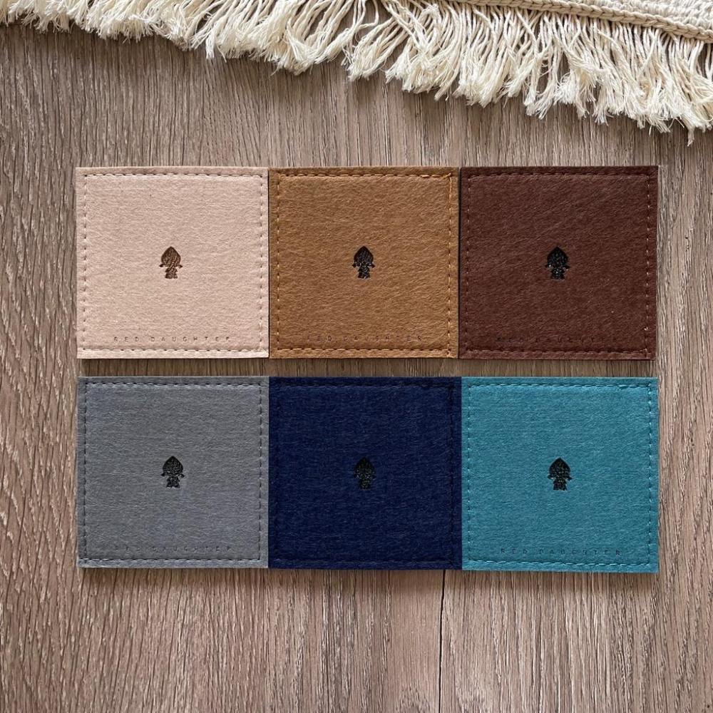 紅女兒［厚杯墊組］杯墊 毛氈杯墊 杯墊組 小杯墊 聖誕樹 聖誕禮物 聖誕節禮物 聖誕節 小禮物 red daughter-細節圖3