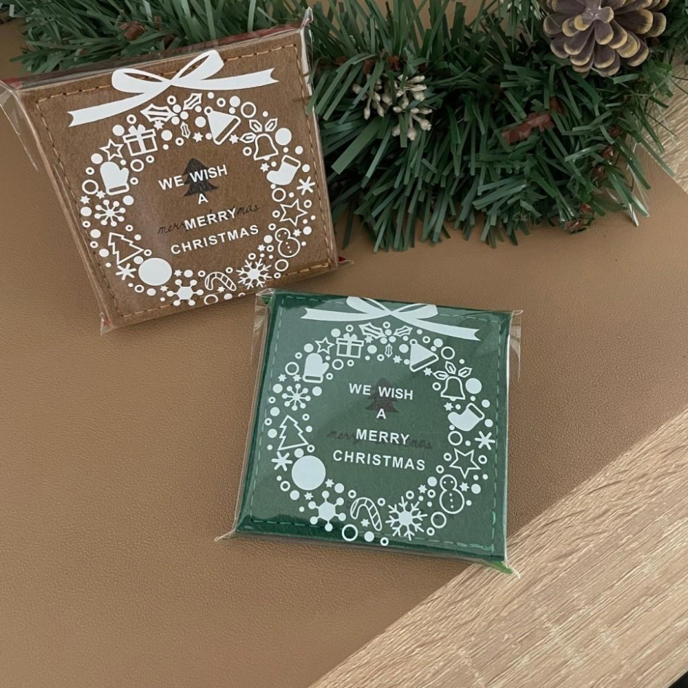 紅女兒［厚杯墊組］杯墊 毛氈杯墊 杯墊組 小杯墊 聖誕樹 聖誕禮物 聖誕節禮物 聖誕節 小禮物 red daughter-細節圖9