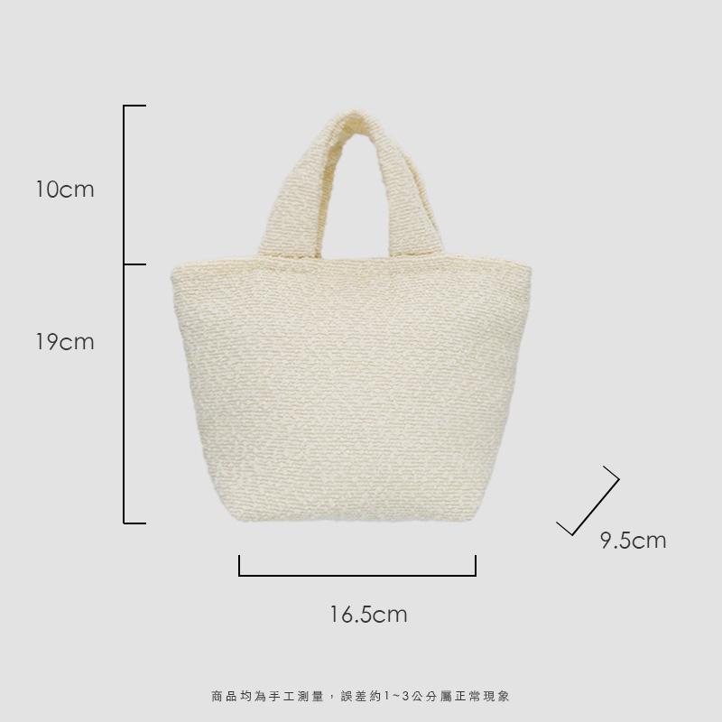 紅女兒〔毛呢厚實提袋〕手提袋 小 小托特包 帆布提袋 小提袋 便當袋 小包包 小手提袋 小提包 布包 小袋子 小手提包-細節圖5