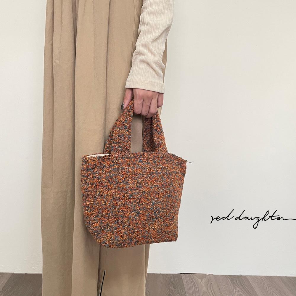 紅女兒〔毛呢厚實提袋〕手提袋 小 小托特包 帆布提袋 小提袋 便當袋 小包包 小手提袋 小提包 布包 小袋子 小手提包-細節圖9