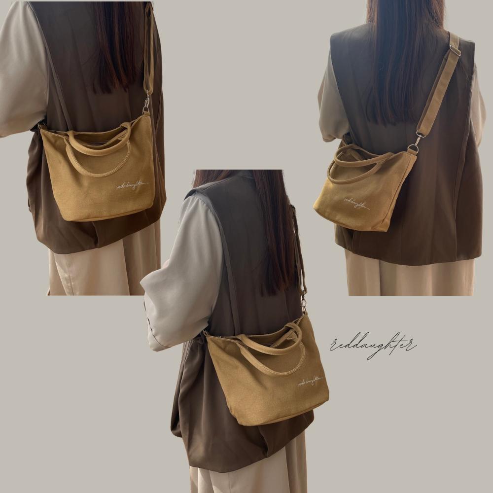 紅女兒〔厚磅圓筒小包〕拉鍊 手提包 帆布包 水桶包 小包包 斜背帆布包 小手提包 帆布小包 側背帆布包 厚磅帆布包-細節圖8