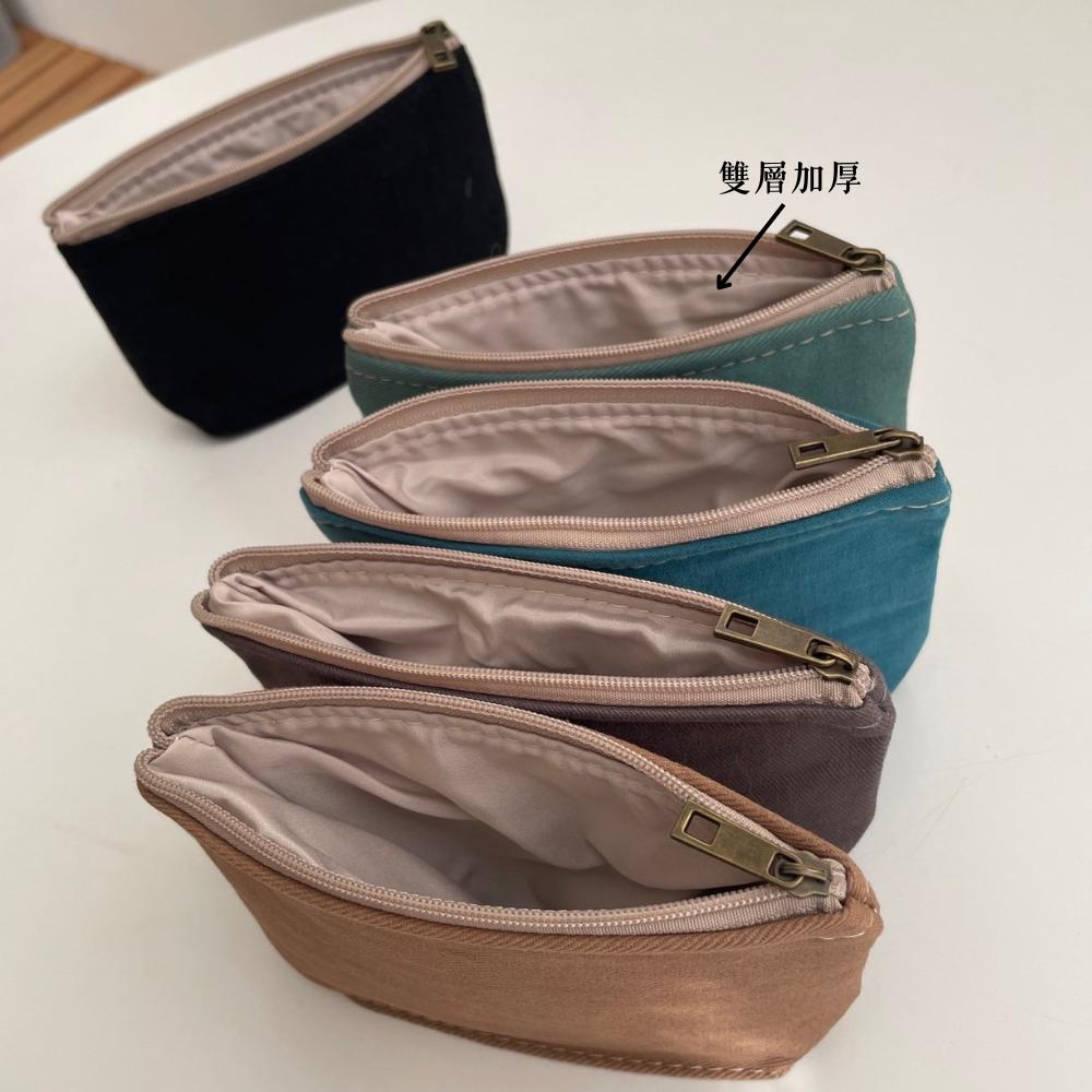 紅女兒〔雙層加厚〕帆布零錢包 拉鍊零錢包 零錢包 小收納包 素色零錢包 小零錢包 迷你收納包 收納小包 小錢包 零錢包女-細節圖4