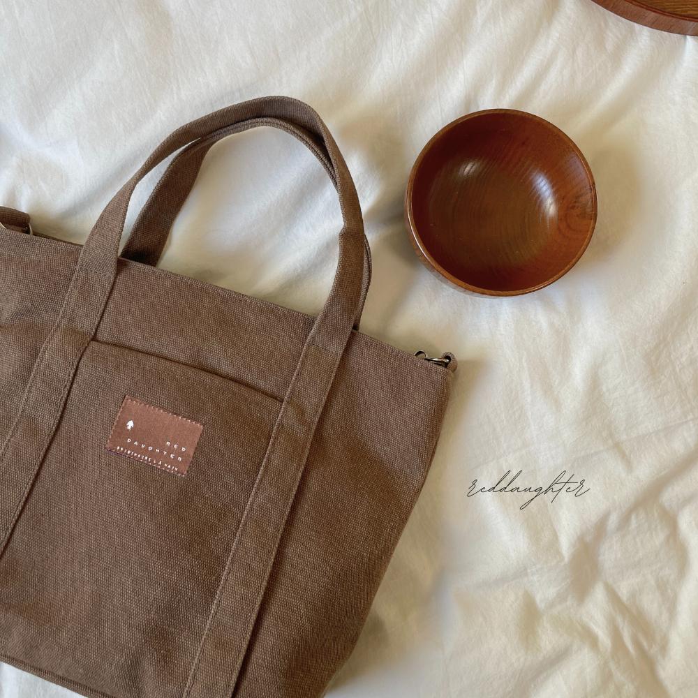 紅女兒〔雙層厚磅帆布〕帆布包 水洗 帆布側背包 帆布托特包 手提包 帆布包有拉鍊 斜背包 三用包 拉鍊帆布包 帆布小包-細節圖7