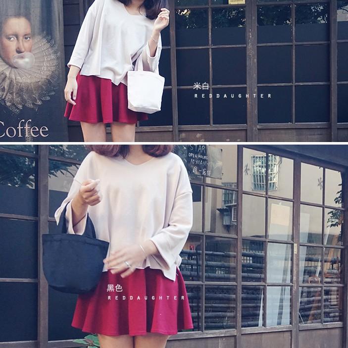 紅女兒〔厚帆布小提袋〕小提袋 小袋子 便當袋 兩杯袋 雙杯袋 厚帆布袋 小帆布袋 帆布袋 小袋 早餐袋 素色 手提袋-細節圖9