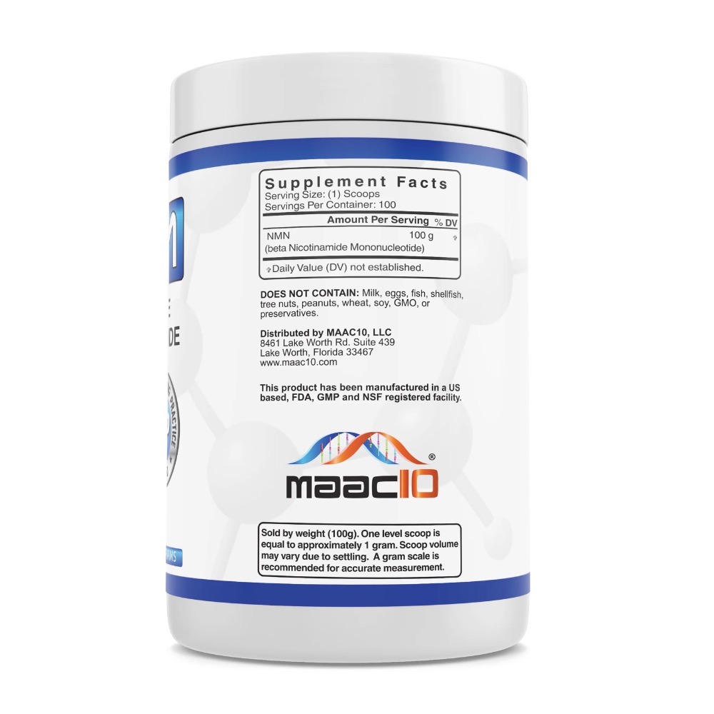 現貨 限時優惠  台灣官方旗艦店 MAAC10 大瓶裝【純NMN粉末】 *100g-細節圖3
