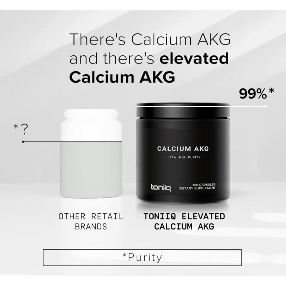 有貨 超高純度 Toniiq Ca AKG 補充劑 - 99%+ 120粒素食膠囊-細節圖4