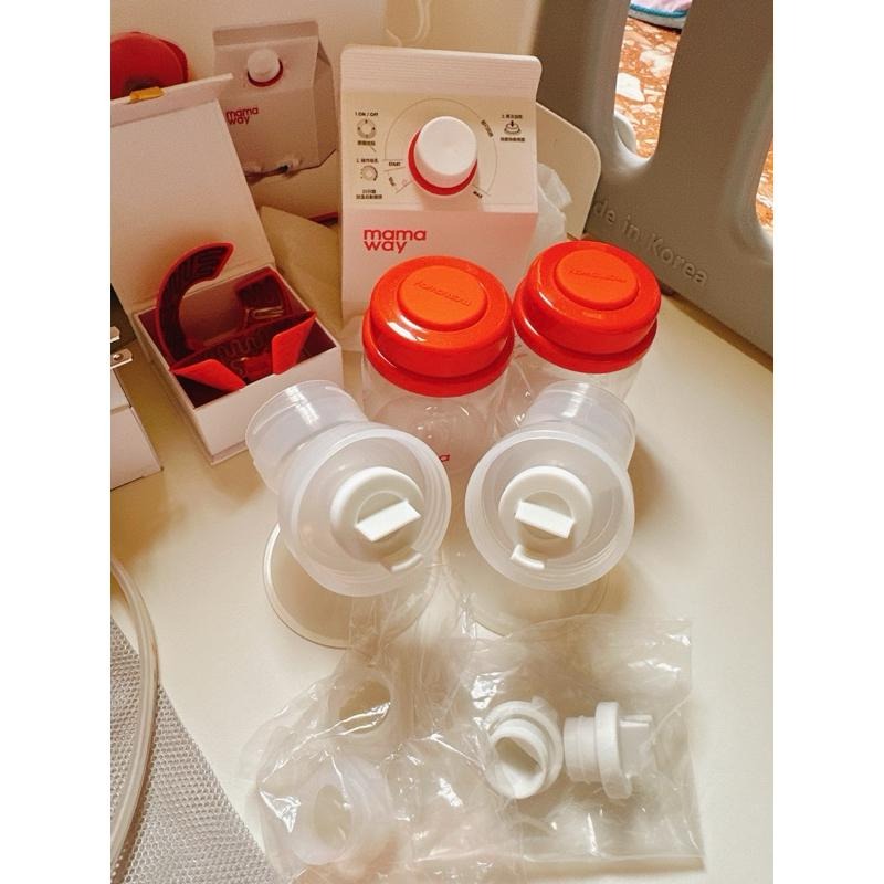 媽媽餵 mama way 溫熱電動雙邊熱敷吸乳器 超新二手 有贈品-細節圖4