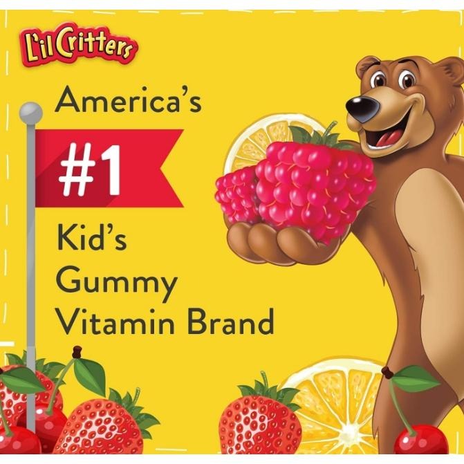 全館最低! L＇il Critters 汪汪大隊特別版 兒童綜合維他命軟糖 大罐190粒、兒童纖維 小熊水果軟糖90粒-細節圖2