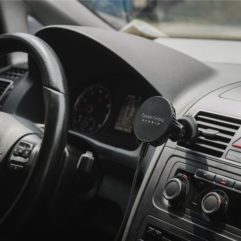 Thinkthing 車用充電器配件 MagSafe 無線磁吸充電 車充 車架 iPhone 無線充電座-細節圖3