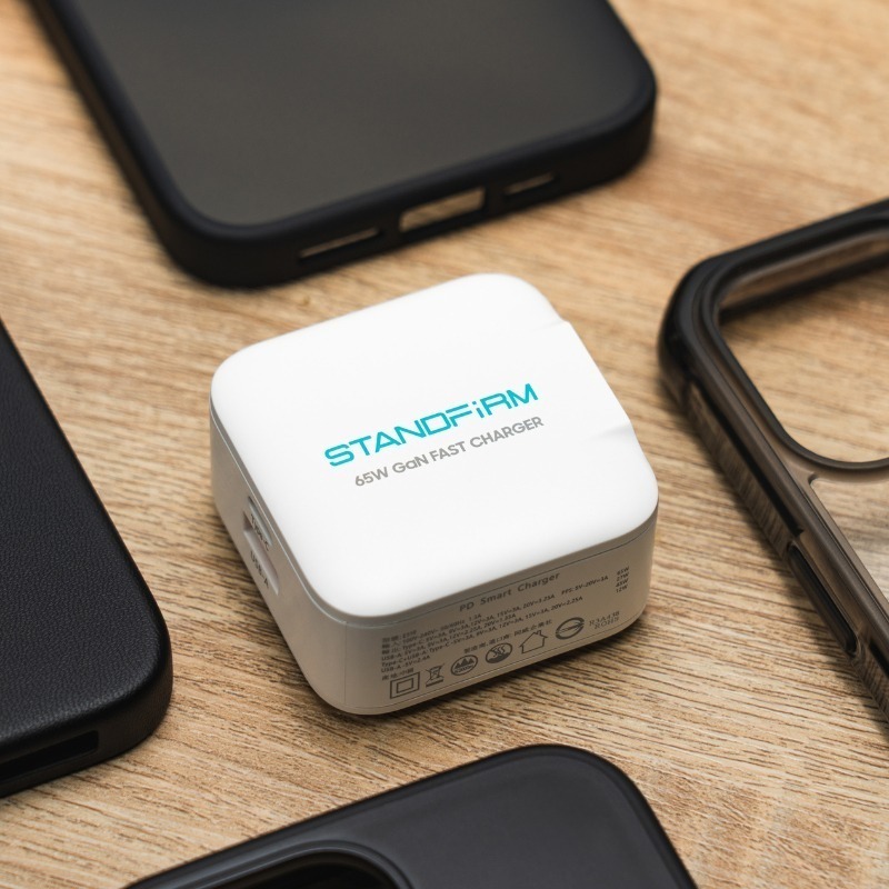 Standfirm 65W雙孔GAN氮化鎵快充頭 雙孔快充 手機充電頭 快速充電 豆腐頭 摺疊插頭-細節圖5