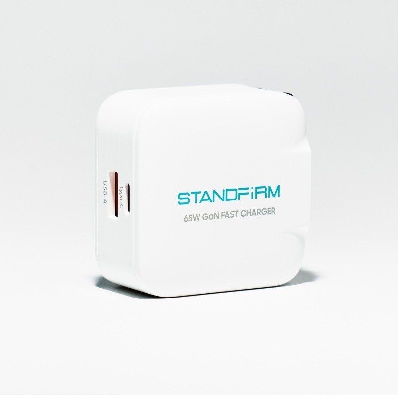 Standfirm 65W雙孔GAN氮化鎵快充頭 雙孔快充 手機充電頭 快速充電 豆腐頭 摺疊插頭-細節圖6