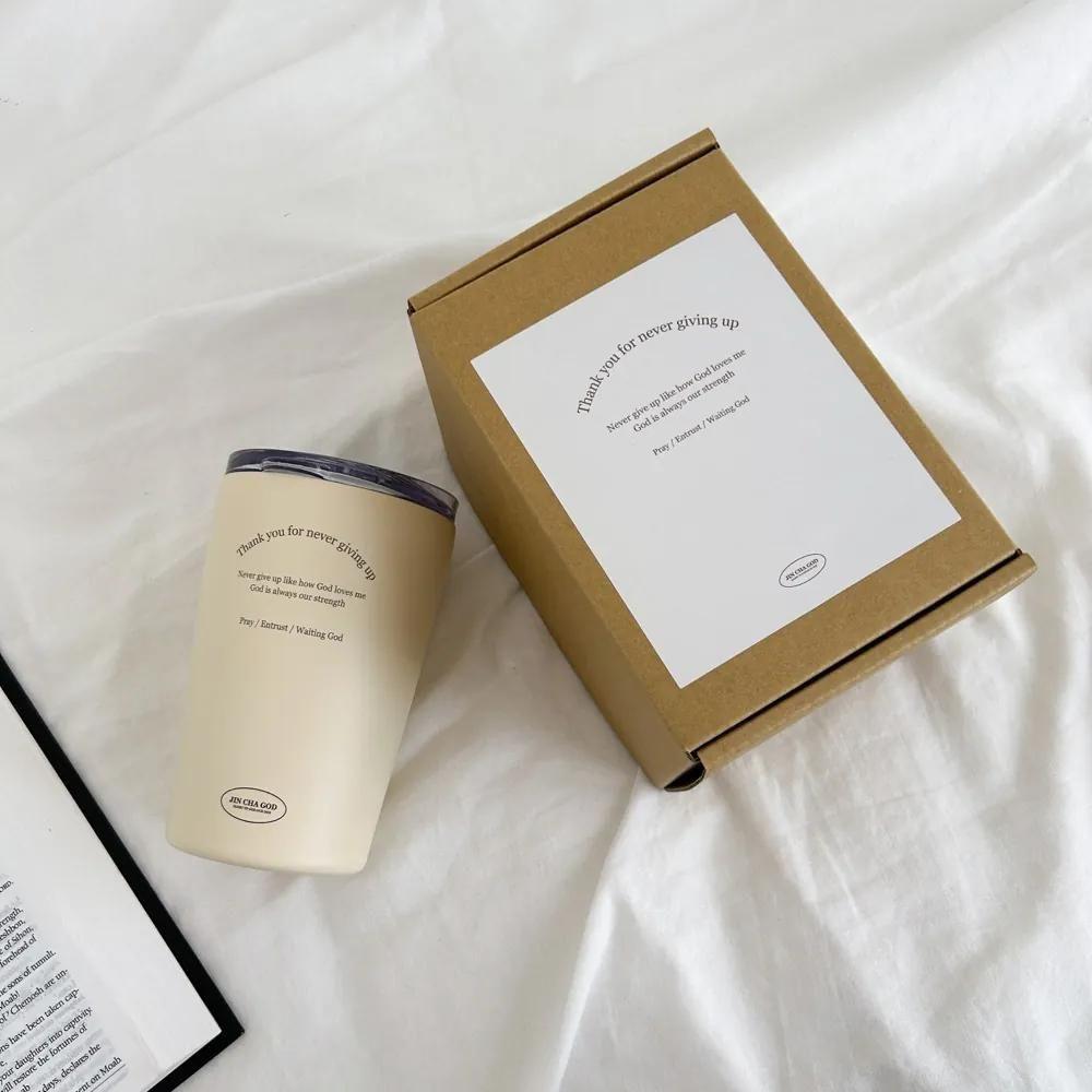 JIN CHA GOD 奶油色保溫杯 360ml 隨行杯 不銹鋼杯 交換禮物 聖誕 福音 基督 環保杯 現貨-細節圖7