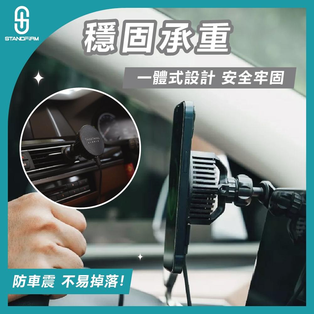 Thinkthing 車用充電器配件 MagSafe 無線磁吸充電 車充 車架 iPhone 充電盤 車上充電 散熱佳-細節圖2