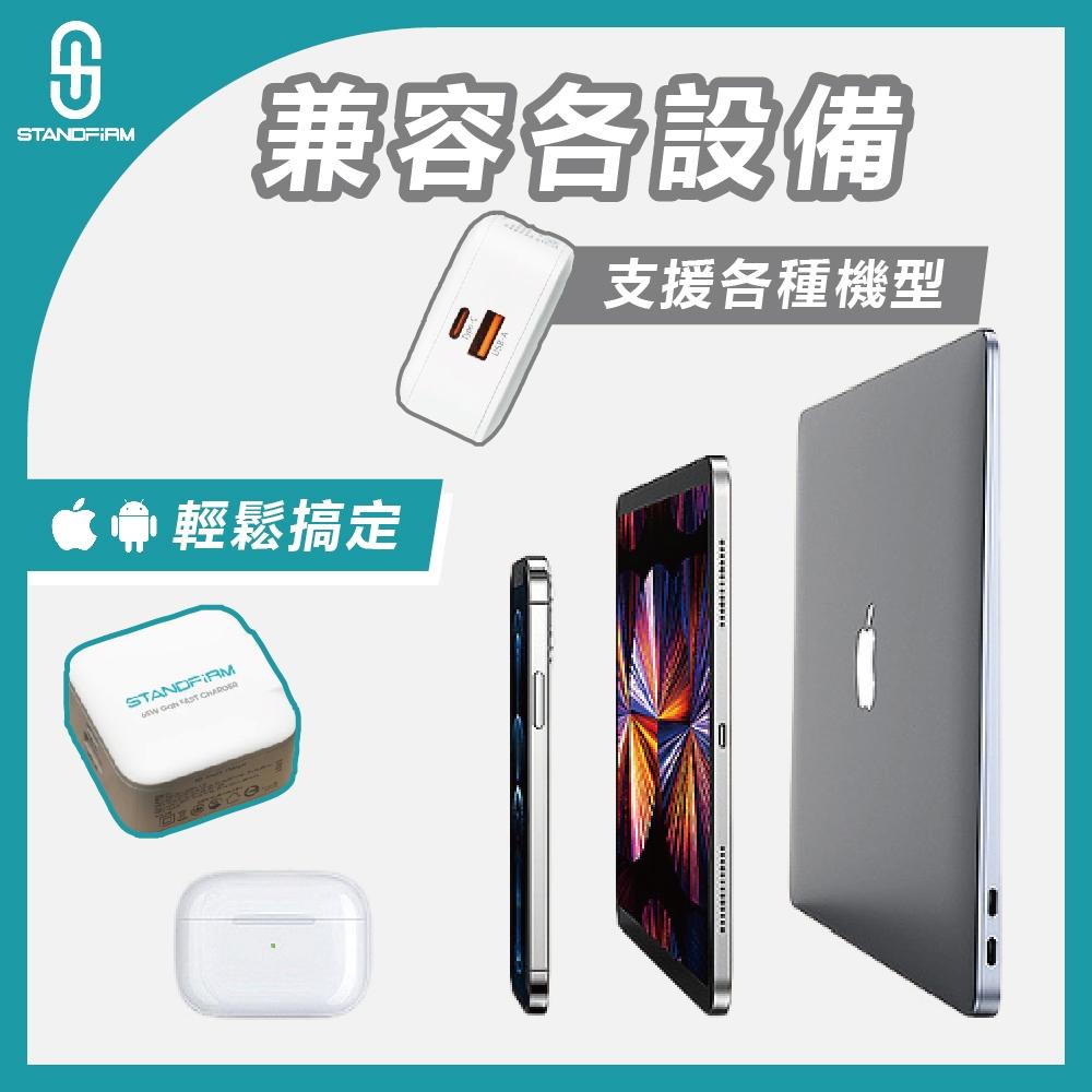 Standfirm 65W雙孔GAN氮化鎵快充頭 雙孔快充 手機充電頭 快速充電 豆腐頭 摺疊插頭-細節圖4