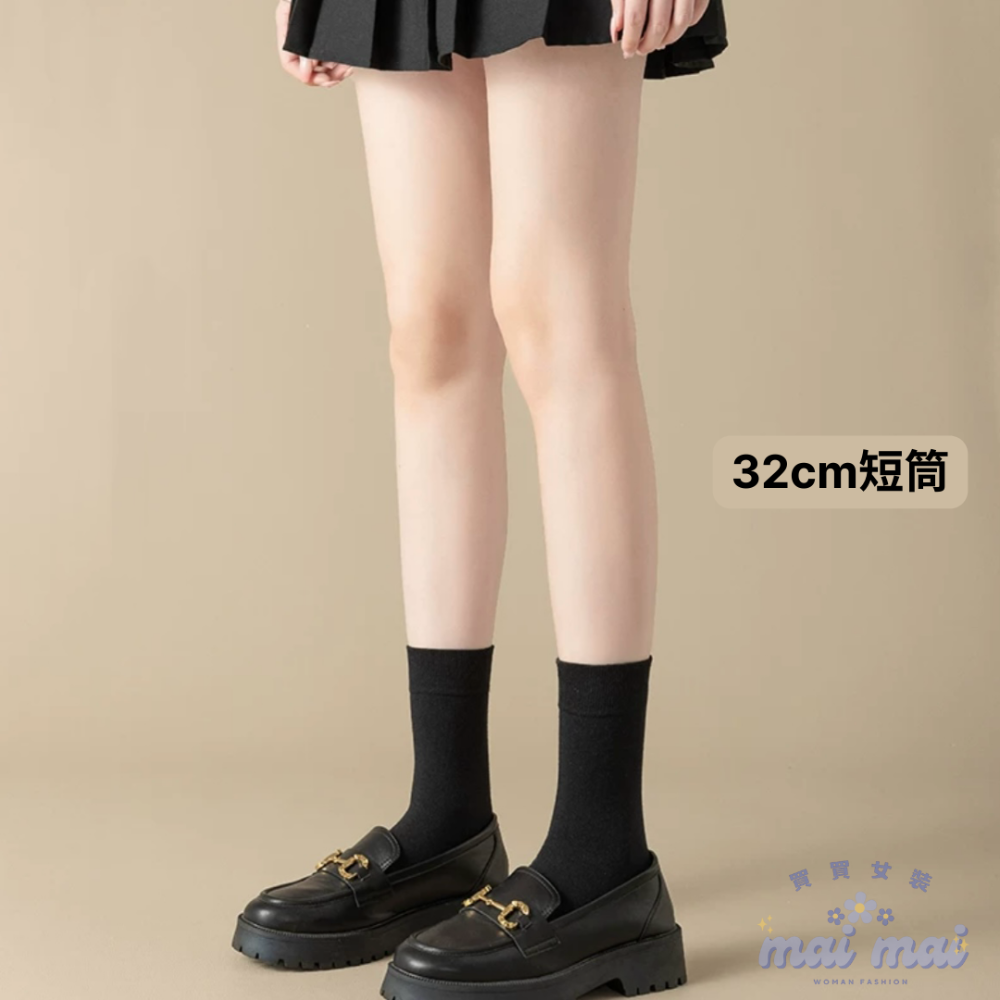 【買買女裝】台灣現貨 長襪 中筒襪 膝上襪 學生襪 過膝襪 長筒襪 高筒襪 白色襪子 白長襪 素色襪 襪子【A002#】-規格圖5