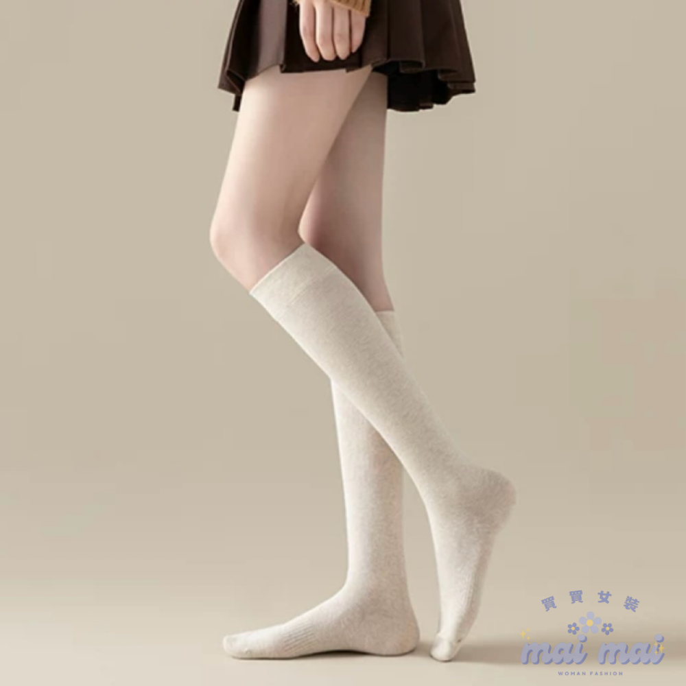 【買買女裝】台灣現貨 長襪 膝上襪 過膝襪 中筒襪 素色襪 高筒襪 白長襪 長筒襪 JK襪 大腿襪 襪子【A003#】-規格圖9