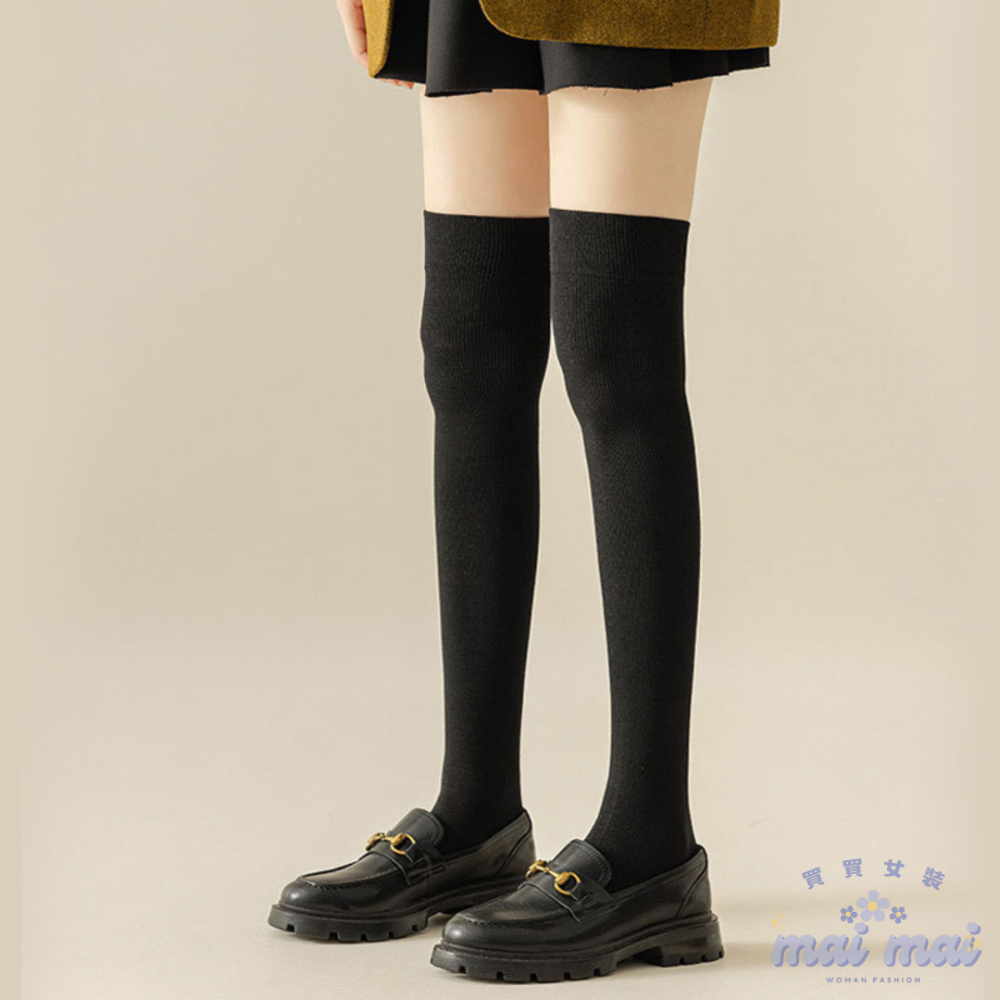 【買買女裝】台灣現貨 長襪 膝上襪 過膝襪 中筒襪 素色襪 高筒襪 白長襪 長筒襪 JK襪 大腿襪 襪子【A003#】-規格圖9