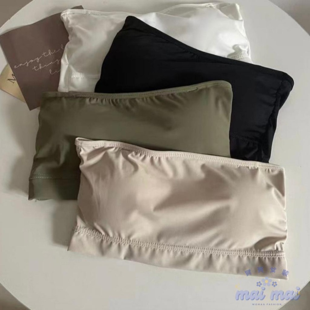 【買買女裝】台灣現貨 防滑小可愛 無痕內衣 無肩帶內衣 辣妹小背心 後扣式小可愛 歐美內衣 平口 內搭背心【B803#】-細節圖4