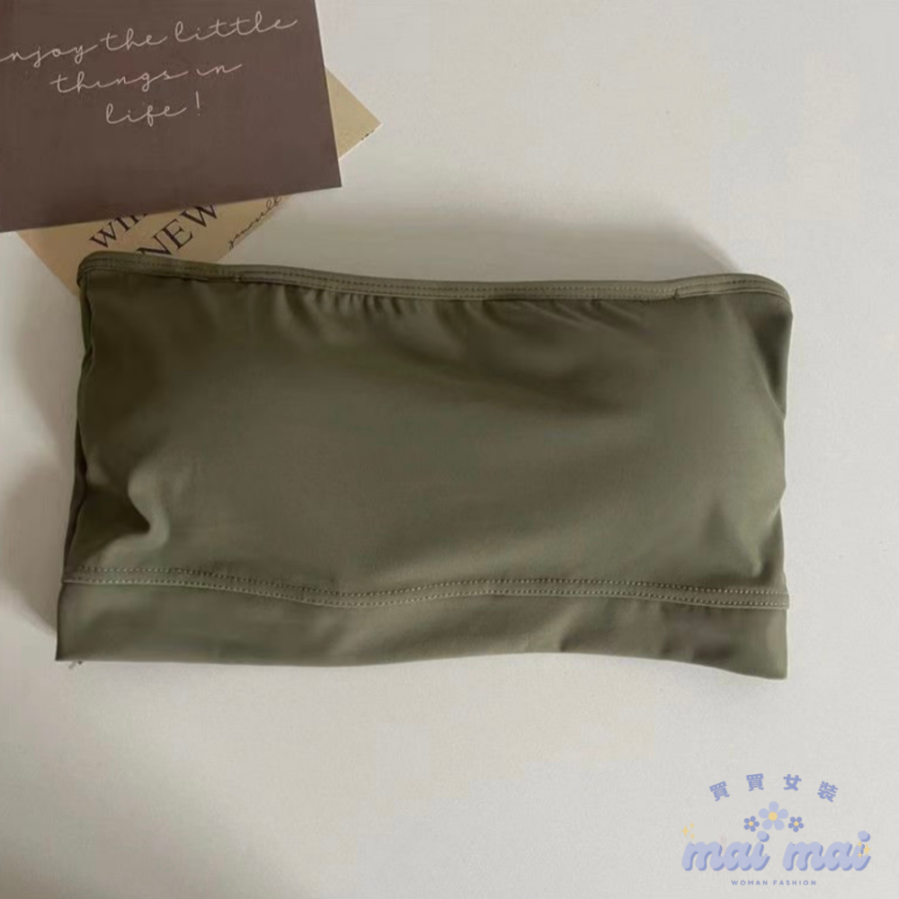 【買買女裝】台灣現貨 防滑小可愛 無痕內衣 無肩帶內衣 辣妹小背心 後扣式小可愛 歐美內衣 平口 內搭背心【B803#】-規格圖9