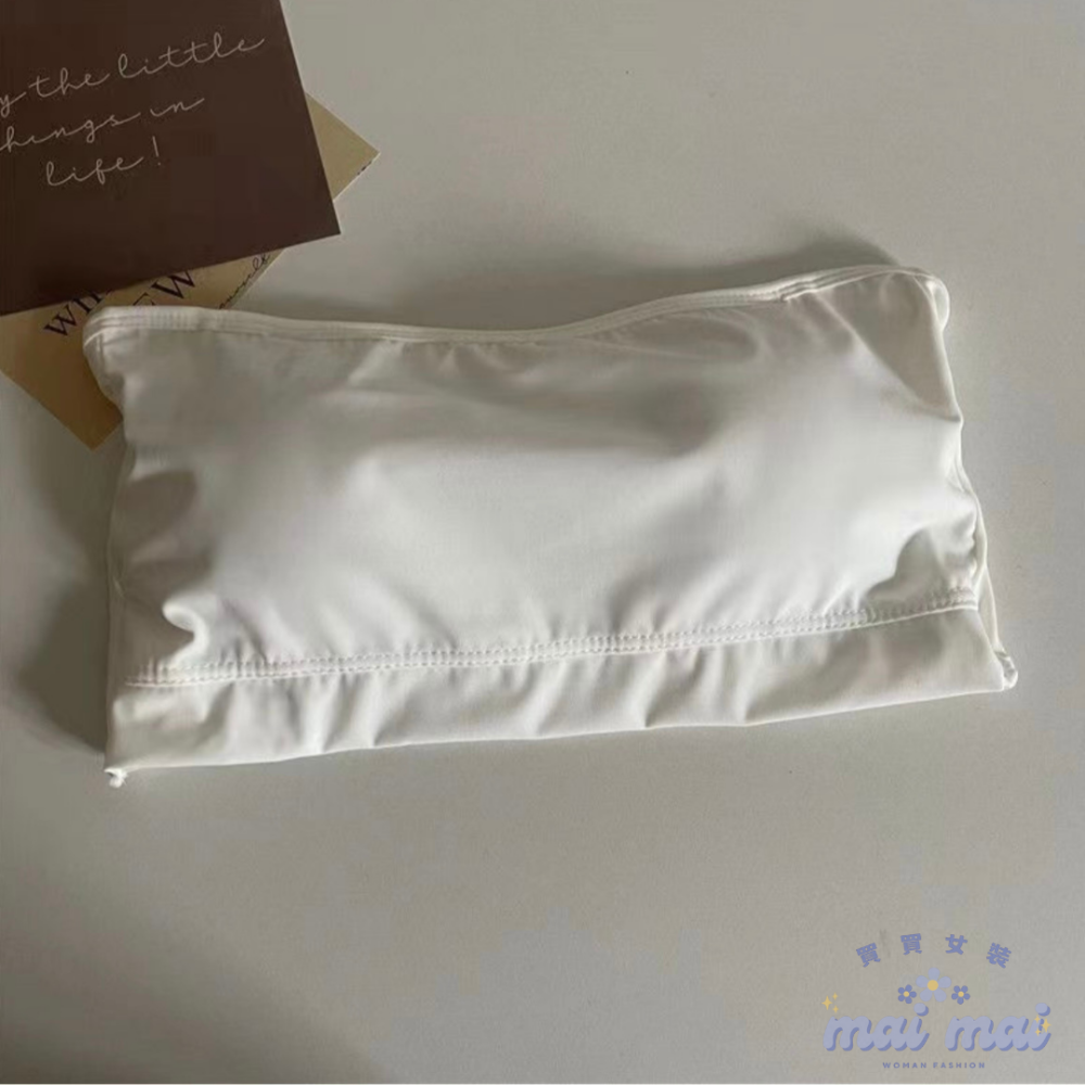 【買買女裝】台灣現貨 防滑小可愛 無痕內衣 無肩帶內衣 辣妹小背心 後扣式小可愛 歐美內衣 平口 內搭背心【B803#】-規格圖9