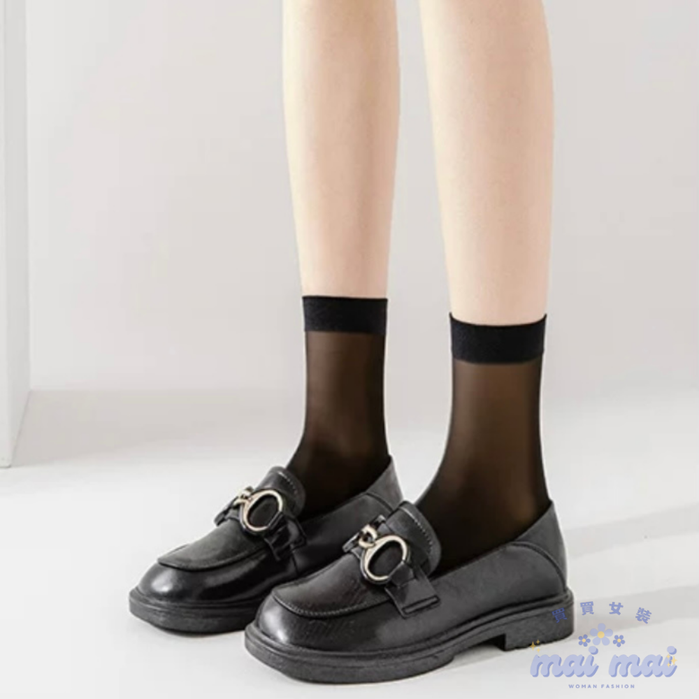 【買買女裝】台灣現貨 透膚襪 黑襪 白襪 JK學院 長筒 學生襪 OL襪子 膝上襪 過膝襪 小腿襪 中筒襪【A005#】-規格圖5