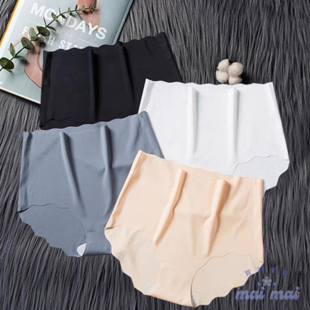 【買買女裝】台灣現貨 高品質 無痕內褲 冰絲無痕 超薄 女生內褲 透氣內褲 大碼內褲 一片式女生三角內褲【U102#-細節圖2