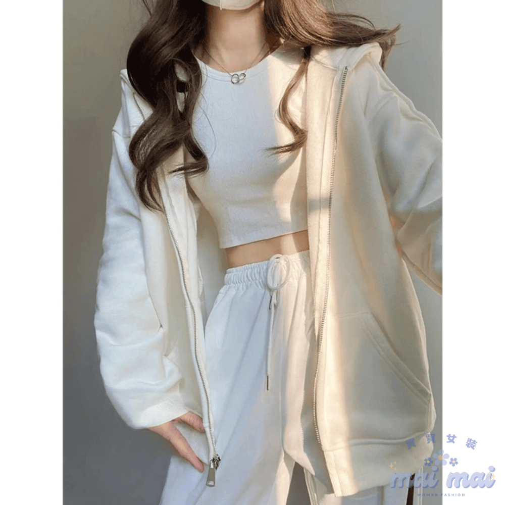 【買買女裝】台灣現貨 美式連帽外套 灰色外套 連帽外套 連帽上衣 帽夾 女裝 冬天 黑色外套 外套 棉外套【J010#】-規格圖5