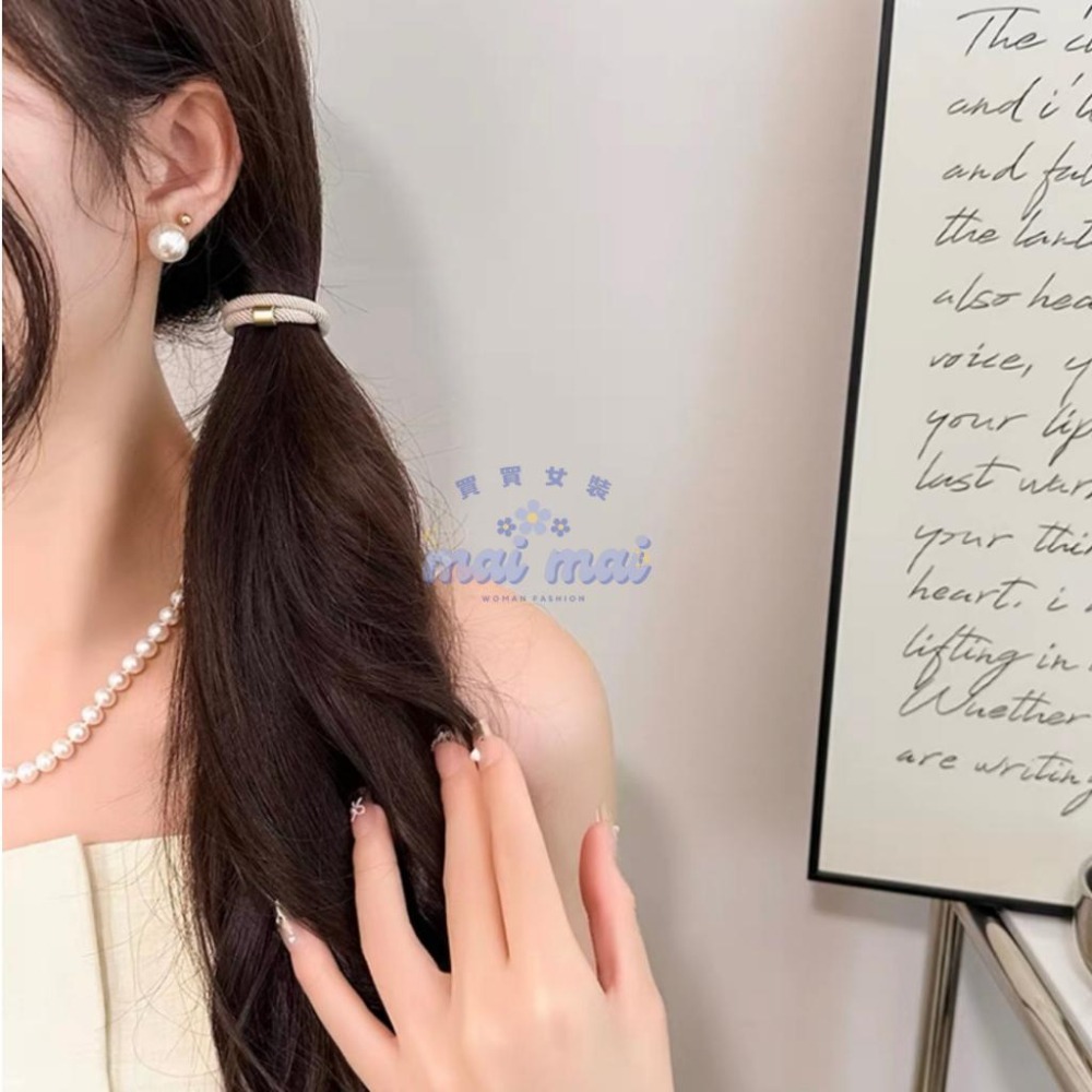 【買買女裝】台灣現貨 韓版簡約高彈性髮圈 馬尾髮圈 綁頭髮 橡皮筋 綁頭 髮圈 髮飾 頭飾【L001#】-細節圖4