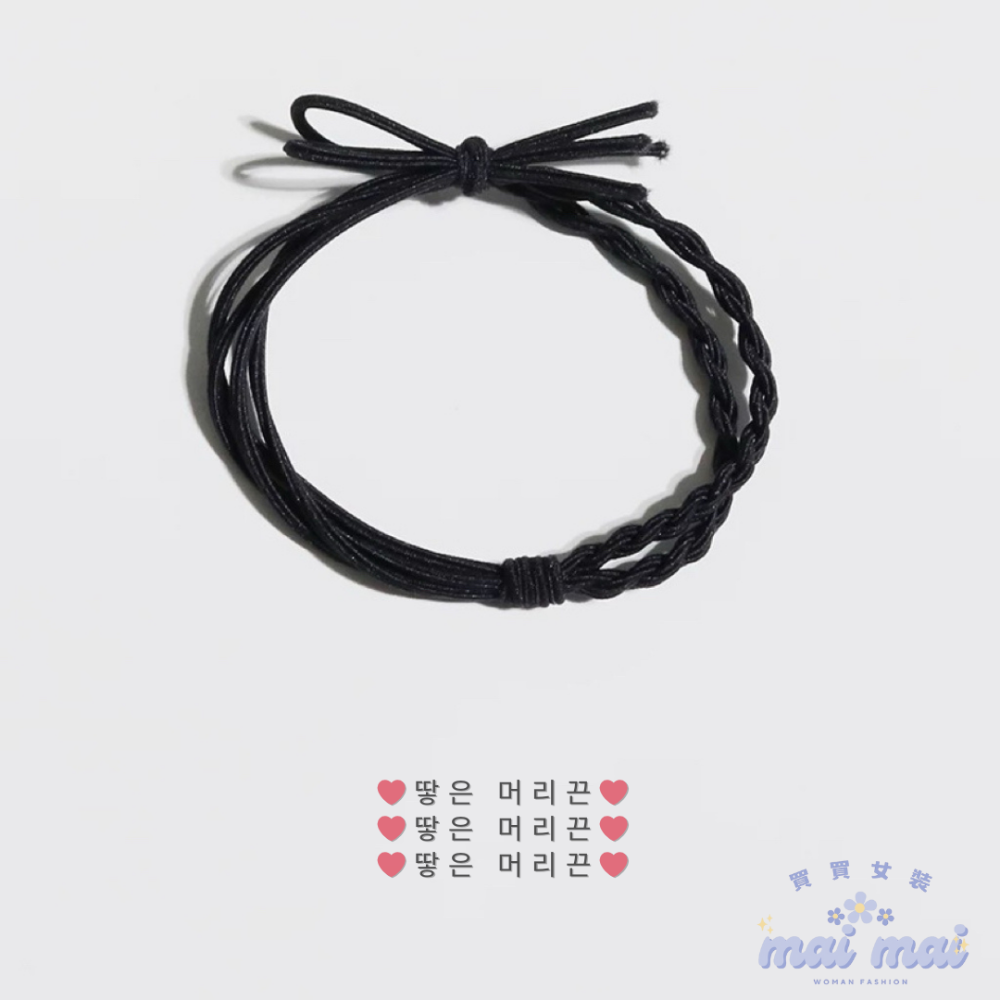【買買女裝】台灣現貨 💕高品質編織髮圈 韓式髮圈 馬尾髮圈 綁頭髮 橡皮筋 綁頭髮圈 髮飾 頭飾【L002#】-規格圖9