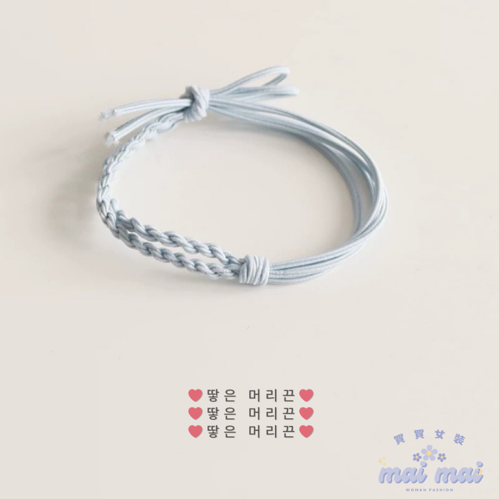 【買買女裝】台灣現貨 💕高品質編織髮圈 韓式髮圈 馬尾髮圈 綁頭髮 橡皮筋 綁頭髮圈 髮飾 頭飾【L002#】-規格圖9