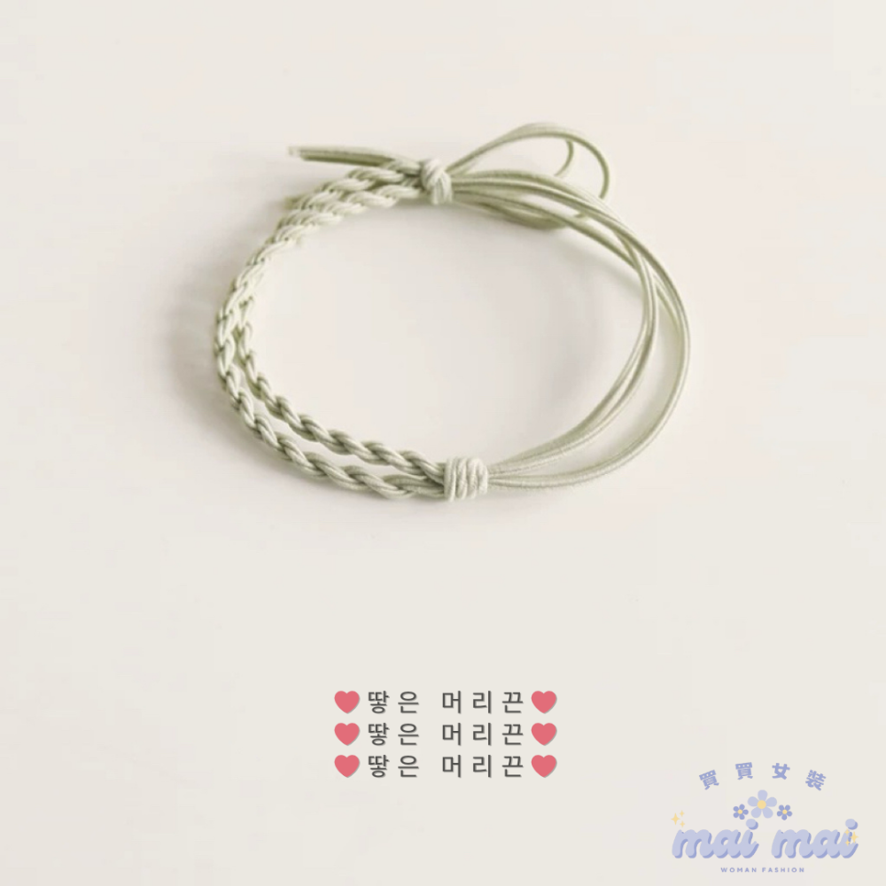 【買買女裝】台灣現貨 💕高品質編織髮圈 韓式髮圈 馬尾髮圈 綁頭髮 橡皮筋 綁頭髮圈 髮飾 頭飾【L002#】-規格圖9