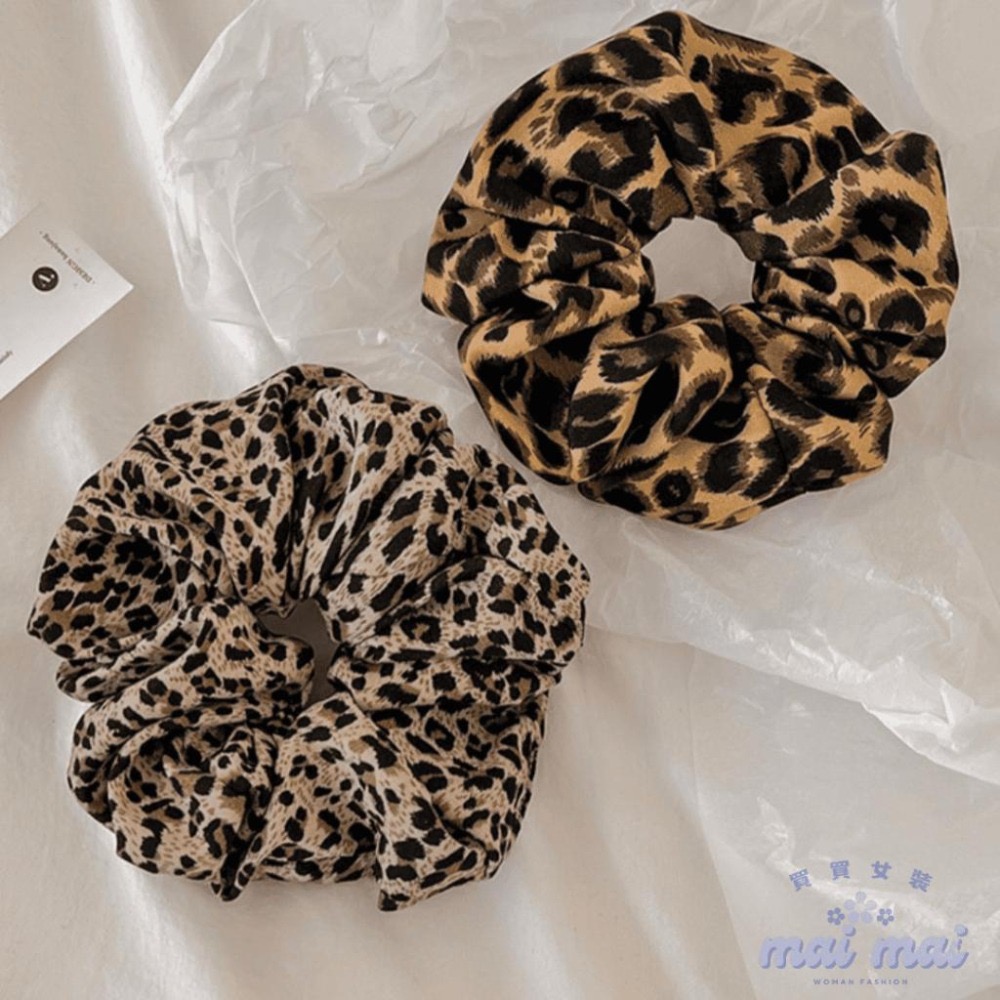 【買買女裝】台灣現貨 髮圈 復古髮圈 豹紋髮圈 彈力髮圈 大號髮帶 豹紋髮飾 綁頭髮 配飾 大腸圈 髮飾【L017#】-細節圖9