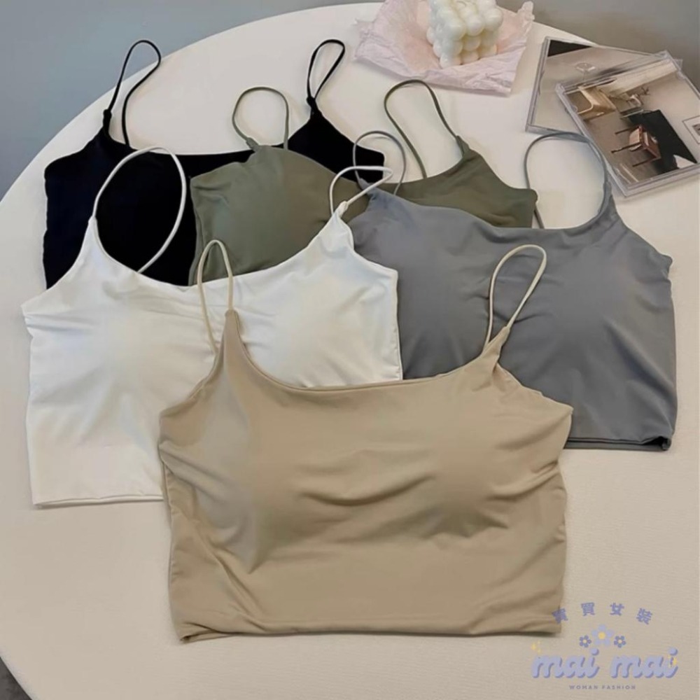 【買買女裝】台灣現貨 罩杯式上衣 小背心 小可愛 bra top 細肩帶背心 內搭背心 小可愛背心 【B820#】-細節圖7