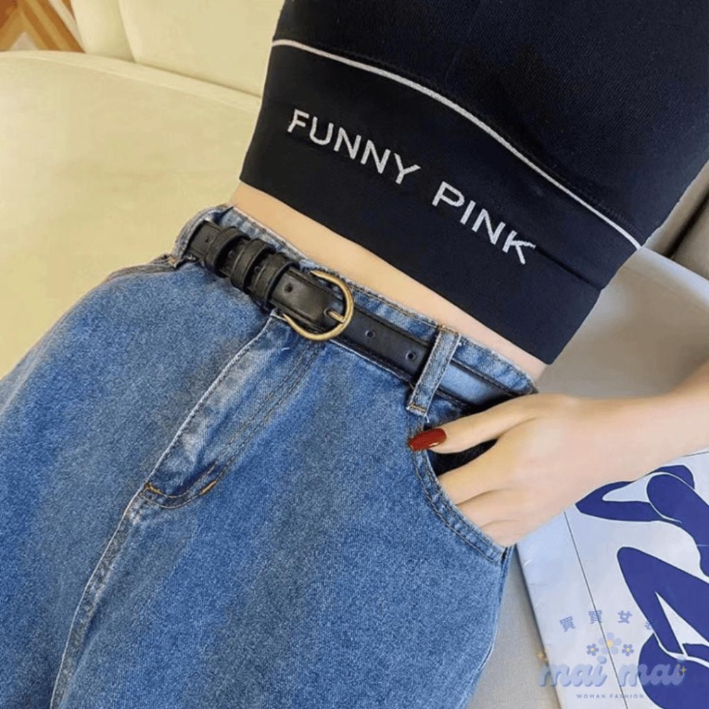 【買買女裝】台灣現貨 收腰 皮帶 熱賣復古百搭C字金屬環造型細皮帶 腰帶 女皮帶【L014#】-細節圖4