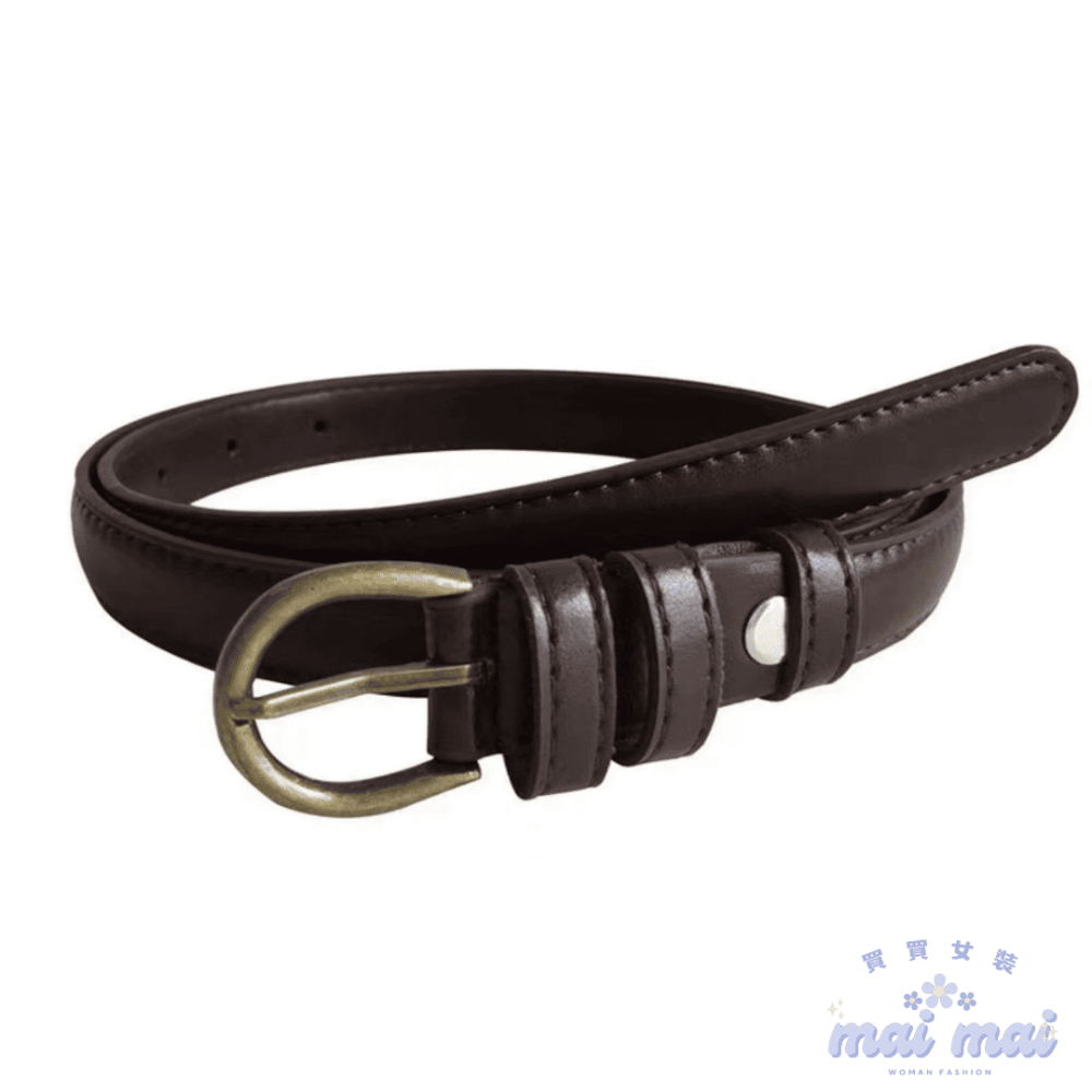 【買買女裝】台灣現貨 收腰 皮帶 熱賣復古百搭C字金屬環造型細皮帶 腰帶 女皮帶【L014#】-規格圖6