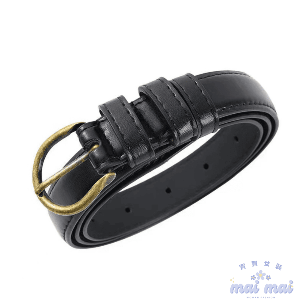 【買買女裝】台灣現貨 收腰 皮帶 熱賣復古百搭C字金屬環造型細皮帶 腰帶 女皮帶【L014#】-規格圖6
