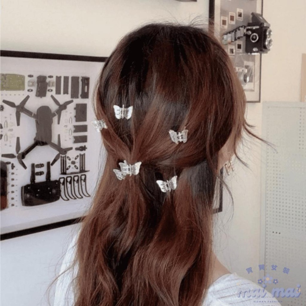 【買買女裝】台灣現貨🚚幻彩蝴蝶小抓夾🦋  髮飾 蝴蝶髮夾 側邊夾 瀏海夾 碎髮夾 人魚姬【L010#】-細節圖8