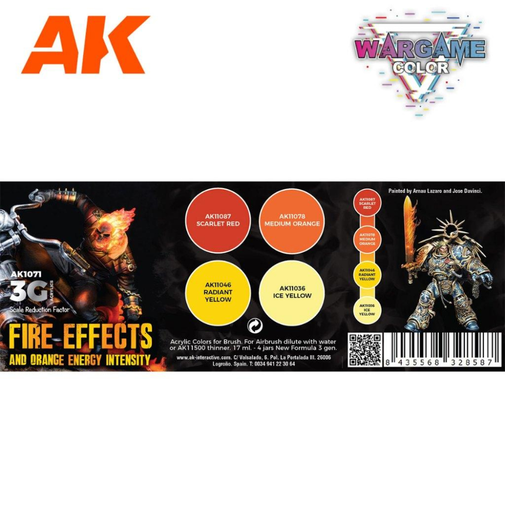 【奧丁模型】AK第三代水性漆套裝：FIRE EFFECTS_AK1071-細節圖2