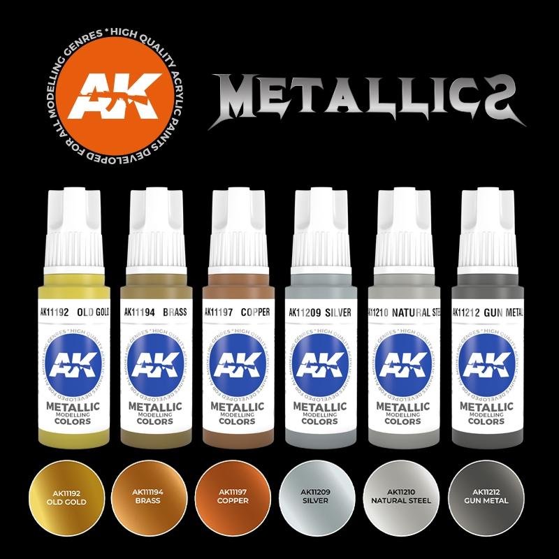 【奧丁模型】AK第三代水性漆套裝：METALLICS_AK11608-細節圖3