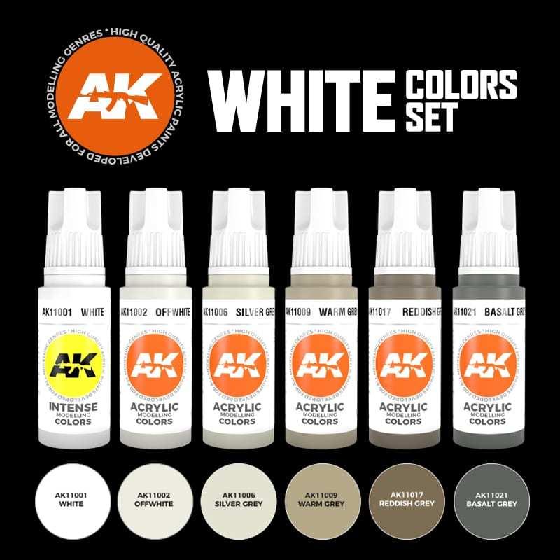 【奧丁模型】AK第三代水性漆套裝：WHITE COLORS SET_AK11609-細節圖3