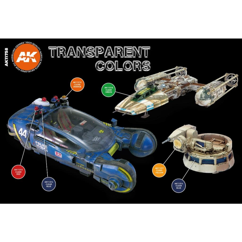 【奧丁模型】AK第三代水性漆套裝：TRANSPARENT COLORS_AK11758-細節圖2