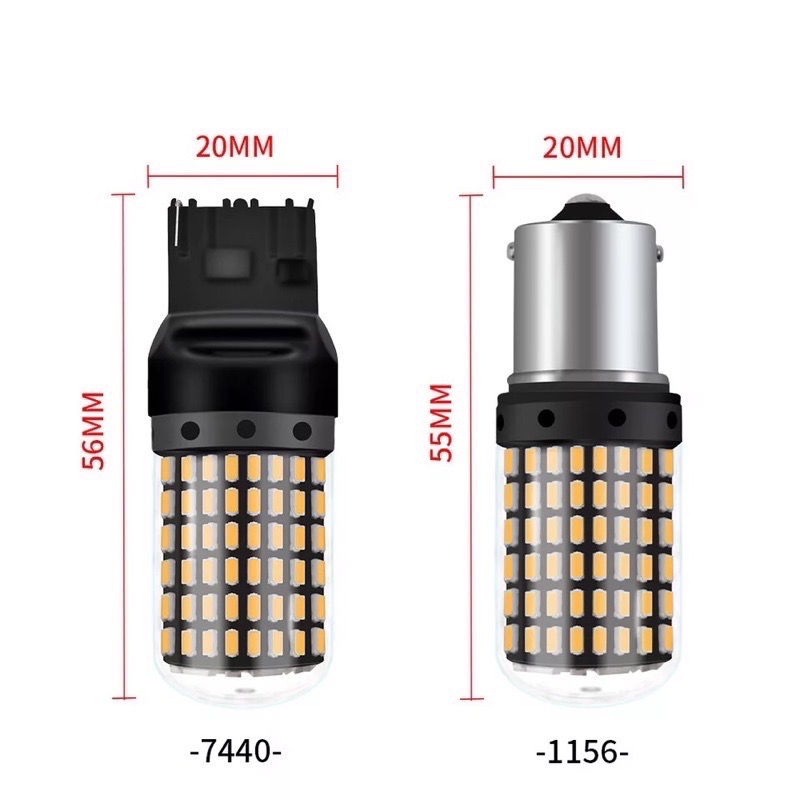 台灣現貨附發票 LED 方向燈 倒車燈 T20 1156 平角 斜角 1157 煞車燈 解碼 防快閃 7443 7440-細節圖2