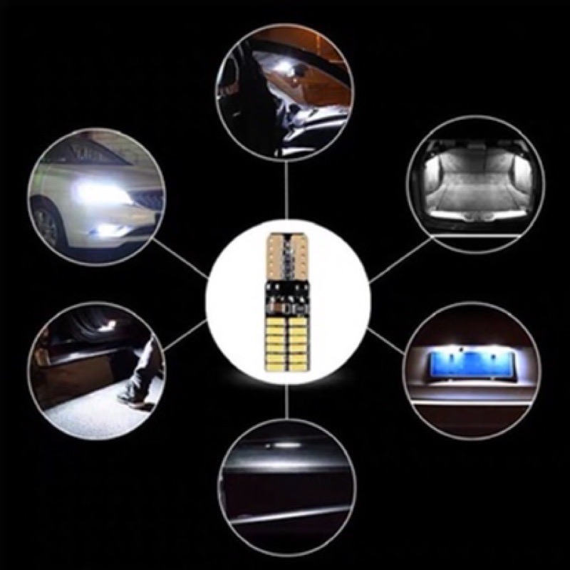 「台灣現貨 附發票」T10 4014 LED 爆亮 解碼 室內燈 方向燈 閱讀燈 車牌燈 行車燈 小燈 w5w 定位燈-細節圖4