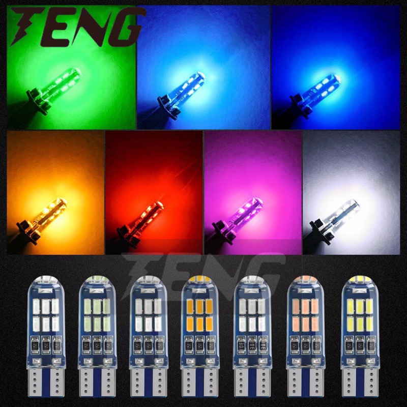 「台灣現貨 附發票」T10 4014 LED 爆亮 解碼 室內燈 方向燈 閱讀燈 車牌燈 行車燈 小燈 w5w 定位燈-細節圖2