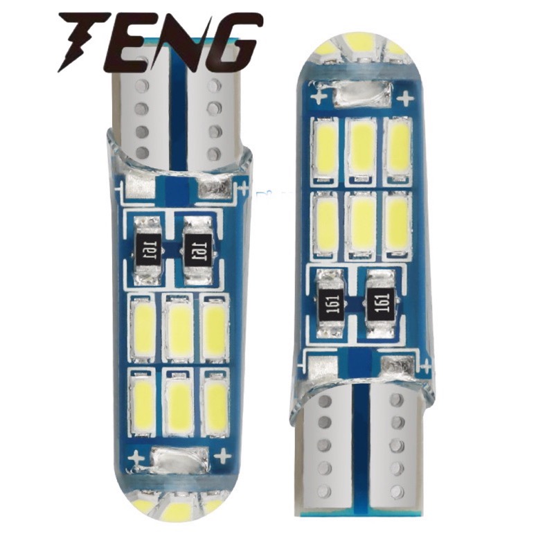 「台灣現貨 附發票」T10 4014 LED 爆亮 解碼 室內燈 方向燈 閱讀燈 車牌燈 行車燈 小燈 w5w 定位燈-細節圖4