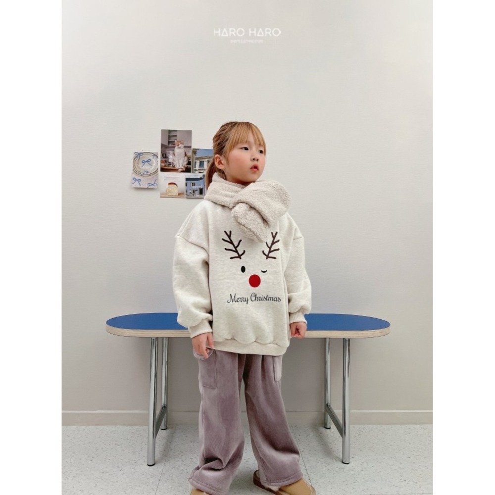 【巨蟹媽咪-正韓童裝】聖誕麋鹿長袖上衣 (預購)-細節圖2