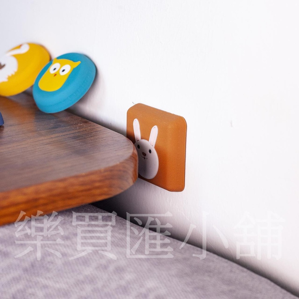可愛圖案矽膠防撞墊 創意造型門後櫥櫃防撞墊 加厚門把防護墊-細節圖2