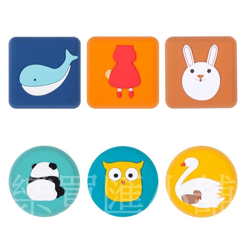 可愛圖案矽膠防撞墊 創意造型門後櫥櫃防撞墊 加厚門把防護墊-細節圖5